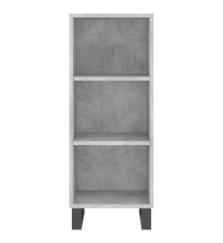 Buffet gris béton 34,5x32,5x90 cm bois d'ingénierie