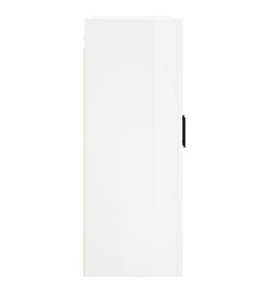 Armoire murale blanc brillant 69,5x34x90 cm