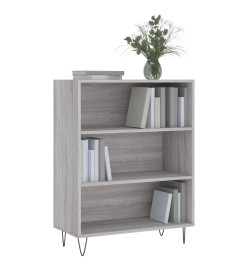 Bibliothèque sonoma gris 69,5x32,5x90 cm bois d'ingénierie