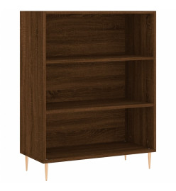 Bibliothèque chêne marron 69,5x32,5x90 cm bois d'ingénierie