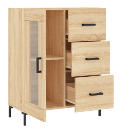 Buffet chêne sonoma 69,5x34x90 cm bois d'ingénierie