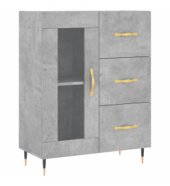 Buffet gris béton 69,5x34x90 cm bois d'ingénierie