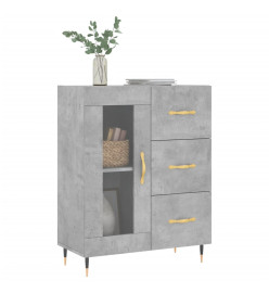 Buffet gris béton 69,5x34x90 cm bois d'ingénierie