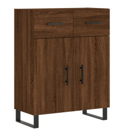 Buffet chêne marron 69,5x34x90 cm bois d'ingénierie