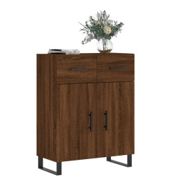 Buffet chêne marron 69,5x34x90 cm bois d'ingénierie