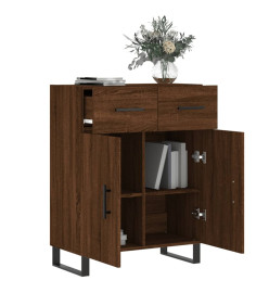 Buffet chêne marron 69,5x34x90 cm bois d'ingénierie