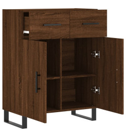 Buffet chêne marron 69,5x34x90 cm bois d'ingénierie