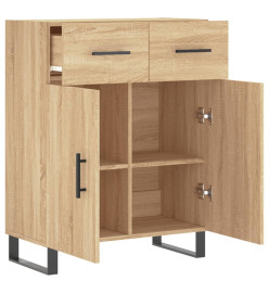 Buffet chêne sonoma 69,5x34x90 cm bois d'ingénierie