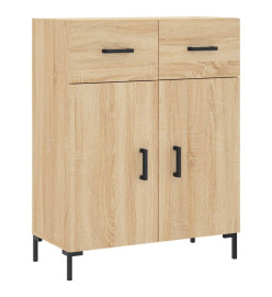 Buffet chêne sonoma 69,5x34x90 cm bois d'ingénierie