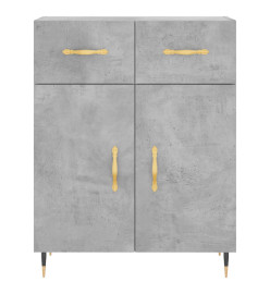 Buffet gris béton 69,5x34x90 cm bois d'ingénierie