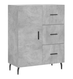 Buffet gris béton 69,5x34x90 cm bois d'ingénierie