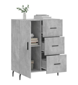 Buffet gris béton 69,5x34x90 cm bois d'ingénierie