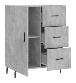 Buffet gris béton 69,5x34x90 cm bois d'ingénierie