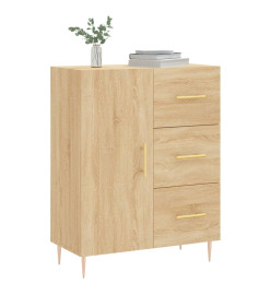 Buffet chêne sonoma 69,5x34x90 cm bois d'ingénierie