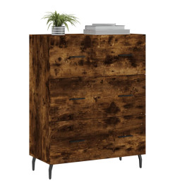 Buffet chêne fumé 69,5x34x90 cm bois d'ingénierie