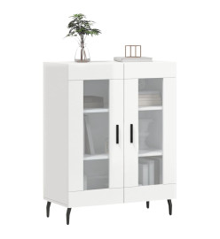 Buffet Blanc brillant 69,5x34x90 cm Bois d'ingénierie