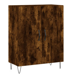 Buffet chêne fumé 69,5x34x90 cm bois d'ingénierie