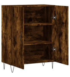 Buffet chêne fumé 69,5x34x90 cm bois d'ingénierie