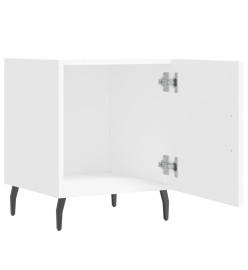 Tables de chevet 2 pcs blanc 40x40x50 cm bois d’ingénierie