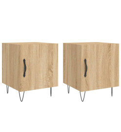 Tables de chevet 2 pcs chêne sonoma 40x40x50 cm bois ingénierie