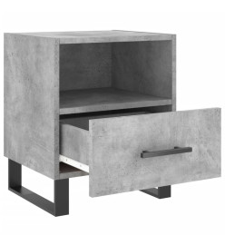 Table de chevet gris béton 40x35x47,5 cm bois d’ingénierie