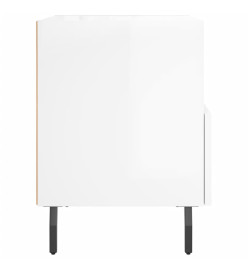 Tables de chevet 2 pcs blanc brillant 40x35x47,5 cm