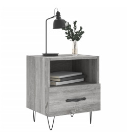 Tables de chevet 2 pcs gris sonoma 40x35x47,5 cm