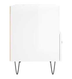 Tables de chevet 2 pcs blanc brillant 40x35x47,5 cm