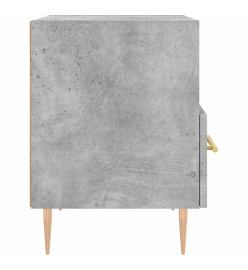 Table de chevet gris béton 40x35x47,5 cm bois d’ingénierie