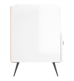 Tables de chevet 2 pcs blanc brillant 40x35x47,5 cm