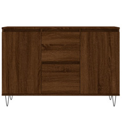 Buffet chêne marron 104x35x70 cm bois d'ingénierie