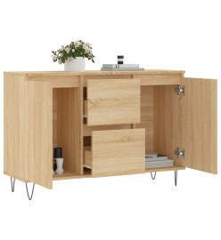 Buffet chêne sonoma 104x35x70 cm bois d'ingénierie