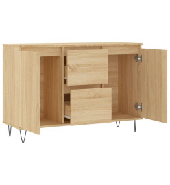 Buffet chêne sonoma 104x35x70 cm bois d'ingénierie