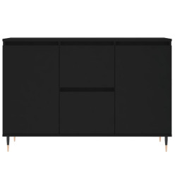 Buffet noir 104x35x70 cm bois d’ingénierie