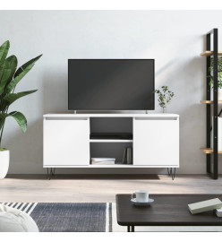 Meuble TV blanc 104x35x50 cm bois d'ingénierie