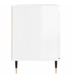 Meuble TV blanc brillant 104x35x50 cm bois d'ingénierie