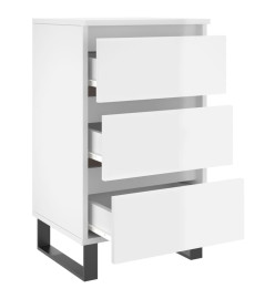 Tables de chevet 2 pcs blanc brillant 40x35x69 cm