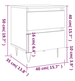 Table de chevet chêne sonoma 40x35x50 cm bois d’ingénierie