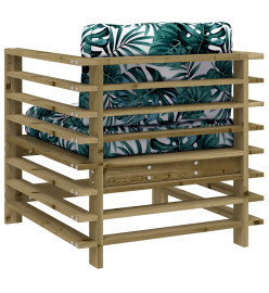 Chaises de jardin avec coussins lot de 2 bois de pin imprégné