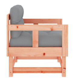 Chaises de jardin avec coussins lot de 2 bois massif douglas