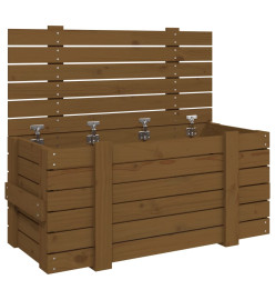 Boîte de rangement Marron miel 91x40,5x42 cm Bois massif pin