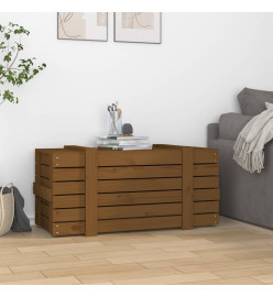 Boîte de rangement Marron miel 91x40,5x42 cm Bois massif pin