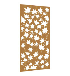 Décoration murale jardin 105x55 cm acier corten design feuille