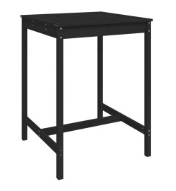 Table de jardin noir 82,5x82,5x110 cm bois massif de pin