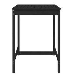 Table de jardin noir 82,5x82,5x110 cm bois massif de pin