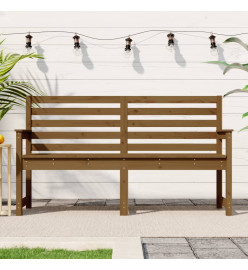 Banc de jardin marron miel 159,5x48x91,5 cm bois de pin massif