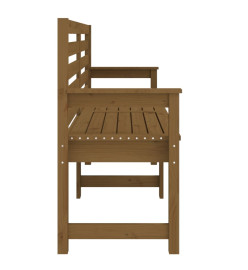 Banc de jardin marron miel 159,5x48x91,5 cm bois de pin massif