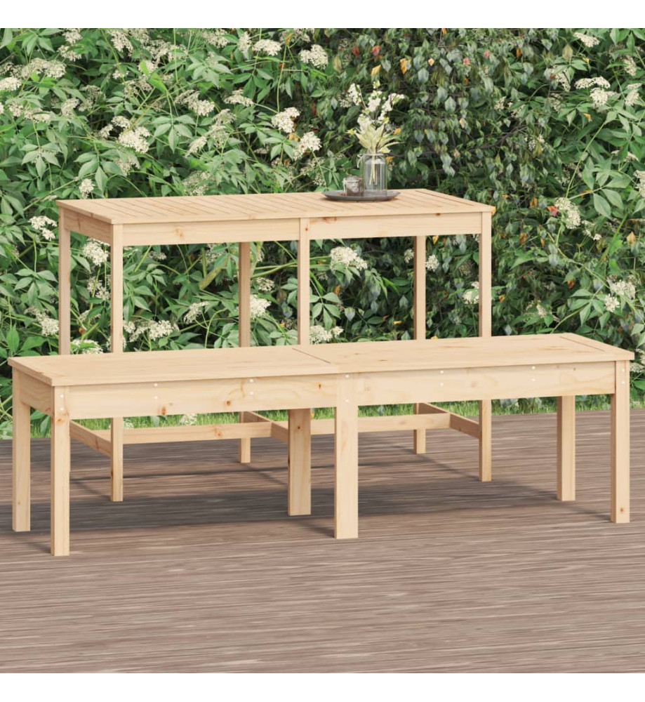 Banc de jardin à 2 places 159,5x44x45 cm bois massif de pin