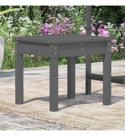 Banc de jardin gris 50x44x45 cm bois massif de pin