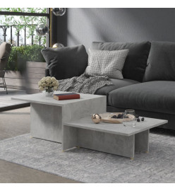 Table basse Gris béton 111,5x50x33 cm Bois d'ingénierie